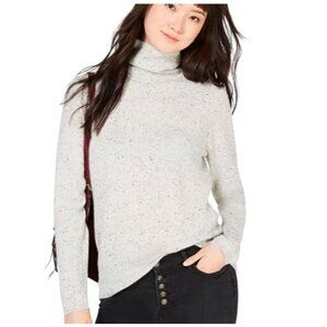 Charter Club Women’s Large Sweater Gray 100% Cashmere Turtleneck Pullover